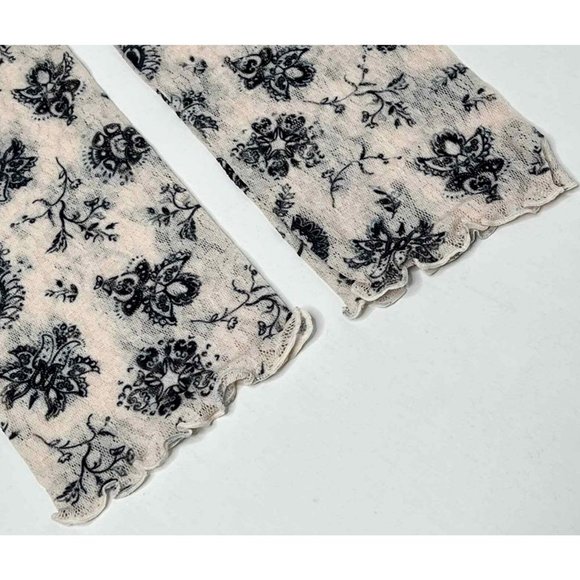 Free People Layered In Lace Leggings - Ivory Black Combo - Womens Medium - $48 - Picture 8 of 9